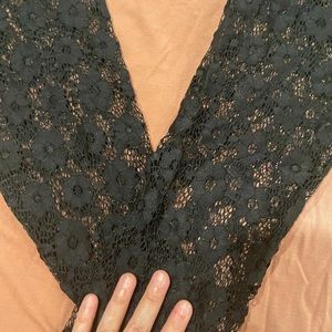Lularoe Randy with Black lace sleeves